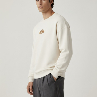 Aysel Maça | Ekru Oversize Sweatshirt