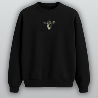 Angus | Siyah Oversize Sweatshirt