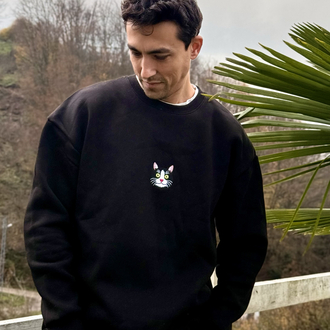 Boncuk | Siyah Oversize Sweatshirt