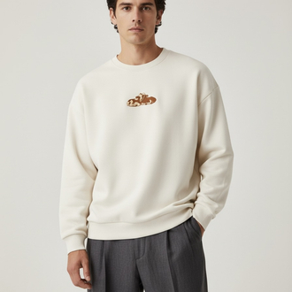 Aysel Maça | Ekru Oversize Sweatshirt
