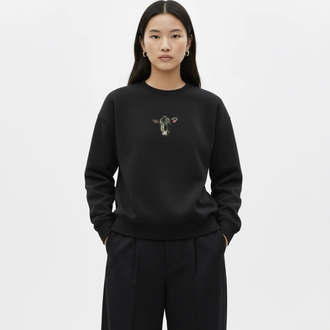 Angus | Siyah Oversize Sweatshirt