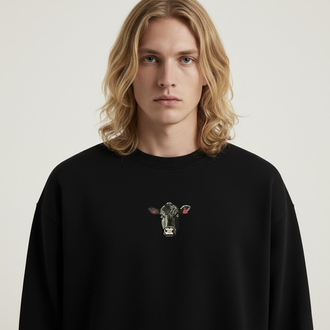 Angus | Siyah Oversize Sweatshirt