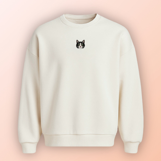 Boncuk | Ekru Oversize Sweatshirt