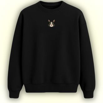 Boncuk | Siyah Oversize Sweatshirt