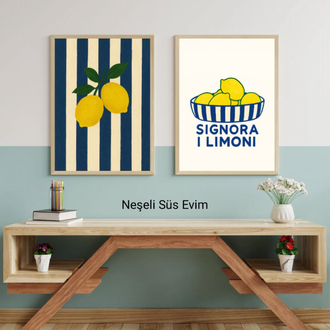 Limon Temalı 2’li Poster Seti