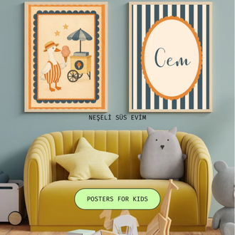 İsime Özel 2’li Digital Poster Seti