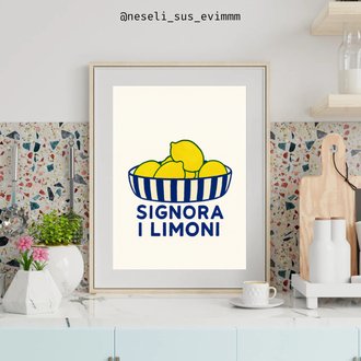 Limon Temalı 2’li Poster Seti