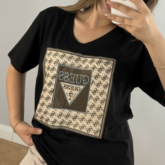 Taş baskılı guess tişört 