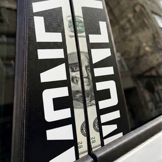MONEY Dolar Temalı Kapı Direği Kaplama Folyosu UV Baskı 25x50 cm 2 Adet