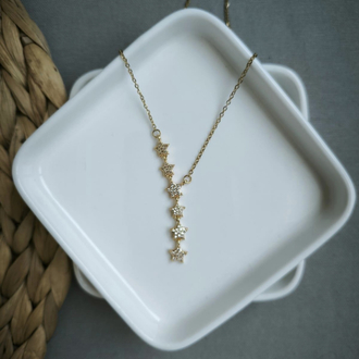 Kayan yıldızlar gold kolye
