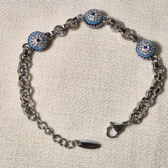 Özel Seri Xuping Nazar Boncuklu Bileklik Silver / XBL8445