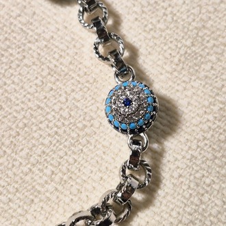 Özel Seri Xuping Nazar Boncuklu Bileklik Silver / XBL8445