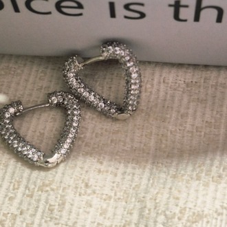 Özel Seri Kalp Küpe Silver / VKP3275