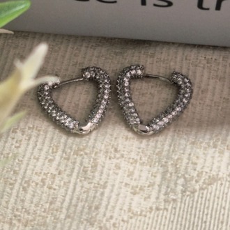 Özel Seri Kalp Küpe Silver / VKP3275