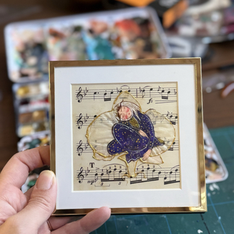 Orkide Üzerine Minyatür (Sufi Kadın)