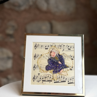 Orkide Üzerine Minyatür (Sufi Kadın)