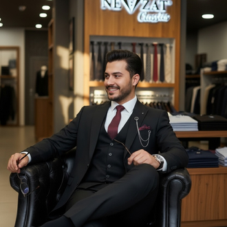 Siyah Slimfit Takım Elbise