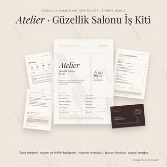 Atelier Salon İş Kiti — Güzellik Salonları İçin İfade Rehberi, Belgeler ve Tasarımlar