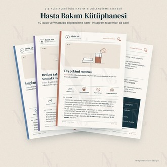 Hasta Bakım Kütüphanesi — Diş Klinikleri İçin 40 Hasta Bilgilendirme Kartı