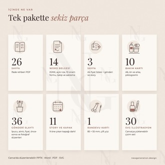 Atelier Salon İş Kiti — Güzellik Salonları İçin İfade Rehberi, Belgeler ve Tasarımlar