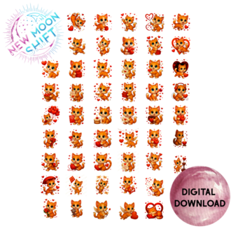 Sevimli Kedi Mimu - Valentine Day 80 PNG