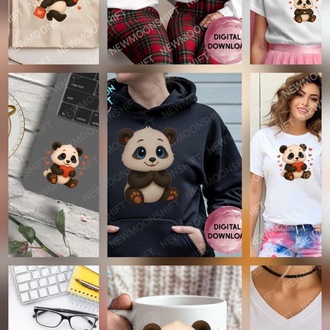 Sevimli Panda Pandamos ile Sevgililer Günü 60 PNG