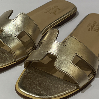 Hermes Women’s Leather Slides