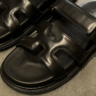 HERMES Women’s Leather Slides