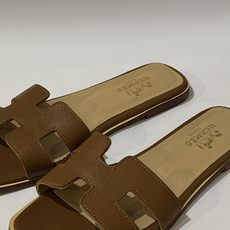 Hermes Women’s Leather Slides