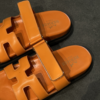 HERMES Women’s Leather Slides