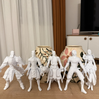 Metin2 Karakter Figür Seti | 5 Adet, Yaklaşık 15 cm