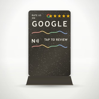 Google Yorum Standı — Koyu / Simli