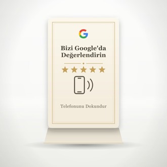 Google Yorum Standı — Krem / Zarif