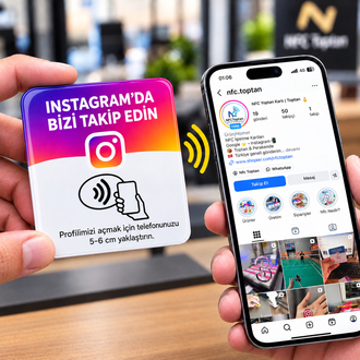 PVC - NFC TOPTAN INSTAGRAM TAKİP KARTI 100’LÜ