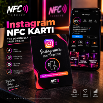 Instagram NFC Kartı | Tek Dokunuşla Takip