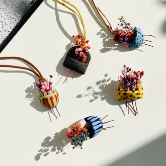 Mini Çiçek Sepetleri / 1 numaralı kolye