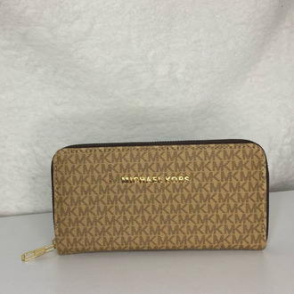 MICHAEL KORS BEJ RENK BÜYÜK BOY FERMUARLI CÜZDAN