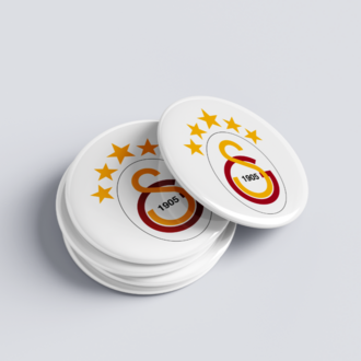 GALATASARAY 5 YILDIZ BUTON MAGNET 5 ADET- KİŞİSELLEŞTİRİLEBİLİR