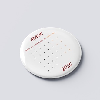 2025 takvim BUTON MAGNET 12 ADET- KİŞİSELLEŞTİRİLEBİLİR