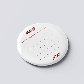 2025 takvim BUTON MAGNET 12 ADET- KİŞİSELLEŞTİRİLEBİLİR