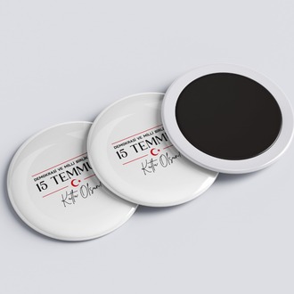 15 TEMMUZ ROZET BUTON MAGNET 5 ADET