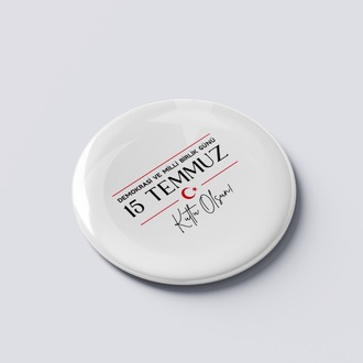 15 TEMMUZ ROZET BUTON MAGNET 5 ADET