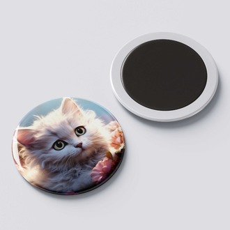 KEDİ TEMALI ROZET BUTON MAGNET 5 ADET