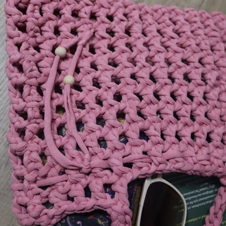 NK el örgüsü omuz çantası ( Şeker pembe)