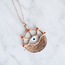 evil eye kırmızı madalyon kolye