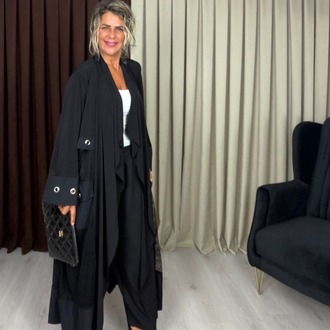 Matilda Tasarım Trençkot Siyah