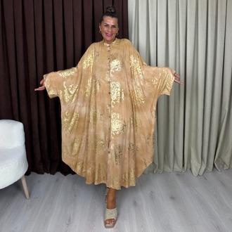 Varaklı Elbise Gold