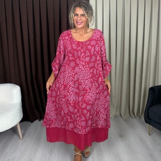 Bade İthal Elbise Kırmızı