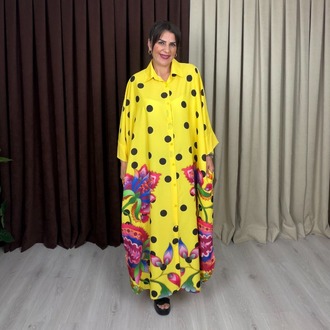 Matilda Gömlek Elbise Sarı