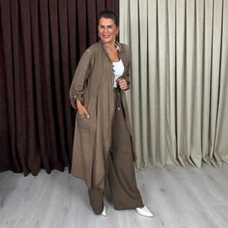 Noya Kimonolu Takım Kahve